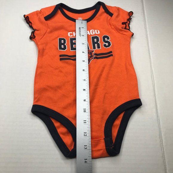 NFL Girl's Chicago Bears 12 Month One Piece Orange Black New Without Tag - Picture 10 of 11